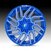 Fuel Typhoon D774 Anodized Blue Milled Custom Truck Wheels 4